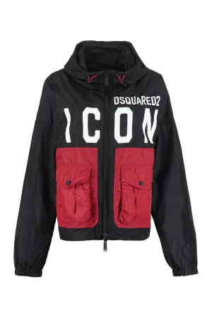 Dsquared2 Logo Printed Hooded Jacket