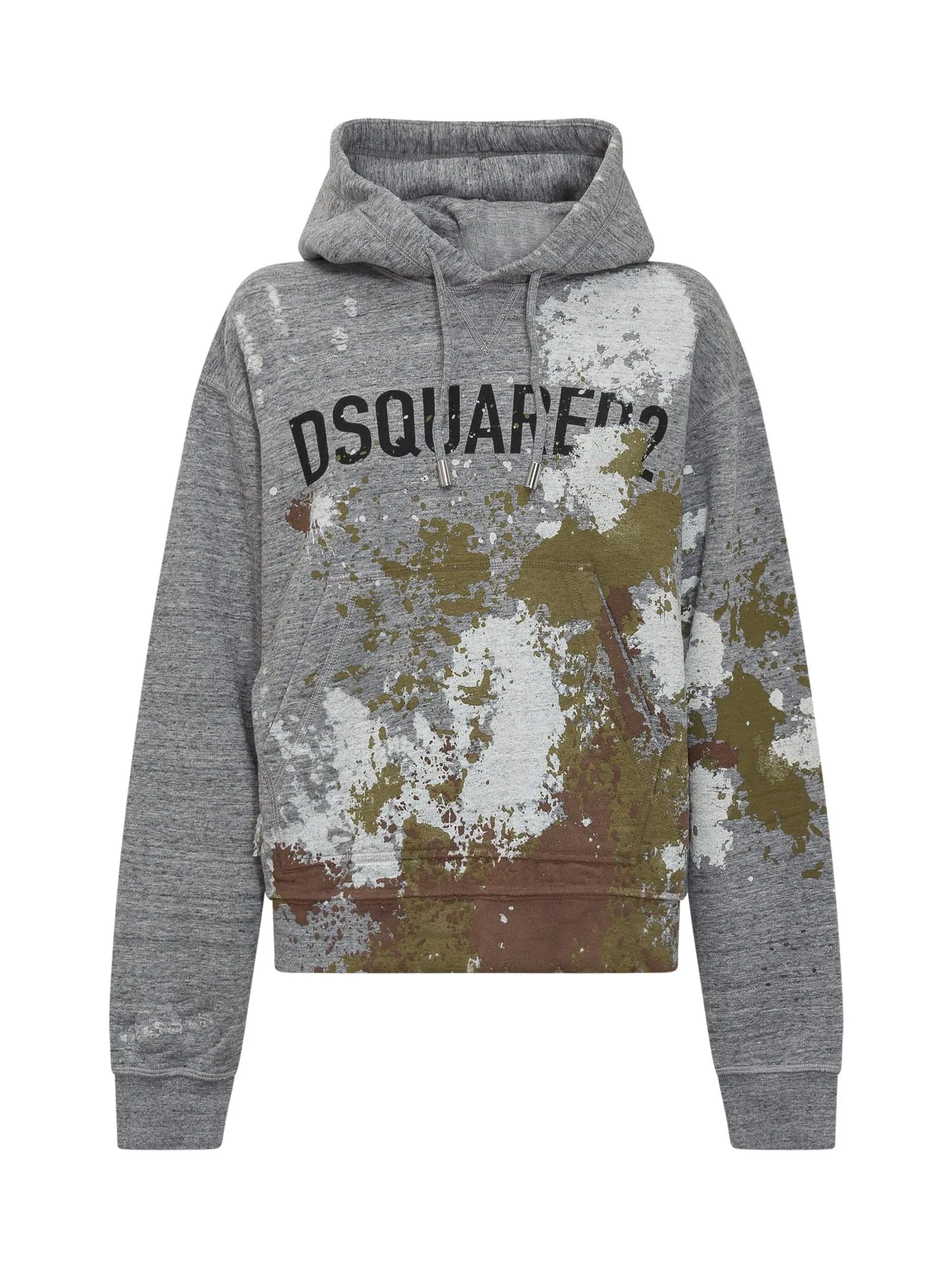 Dsquared2 Paint Splatter Logo Printed Hoodie