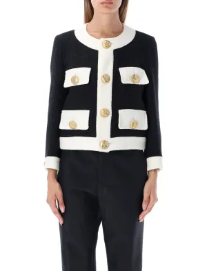 Dsquared2 Tweed Button-Up Boxy Jacket