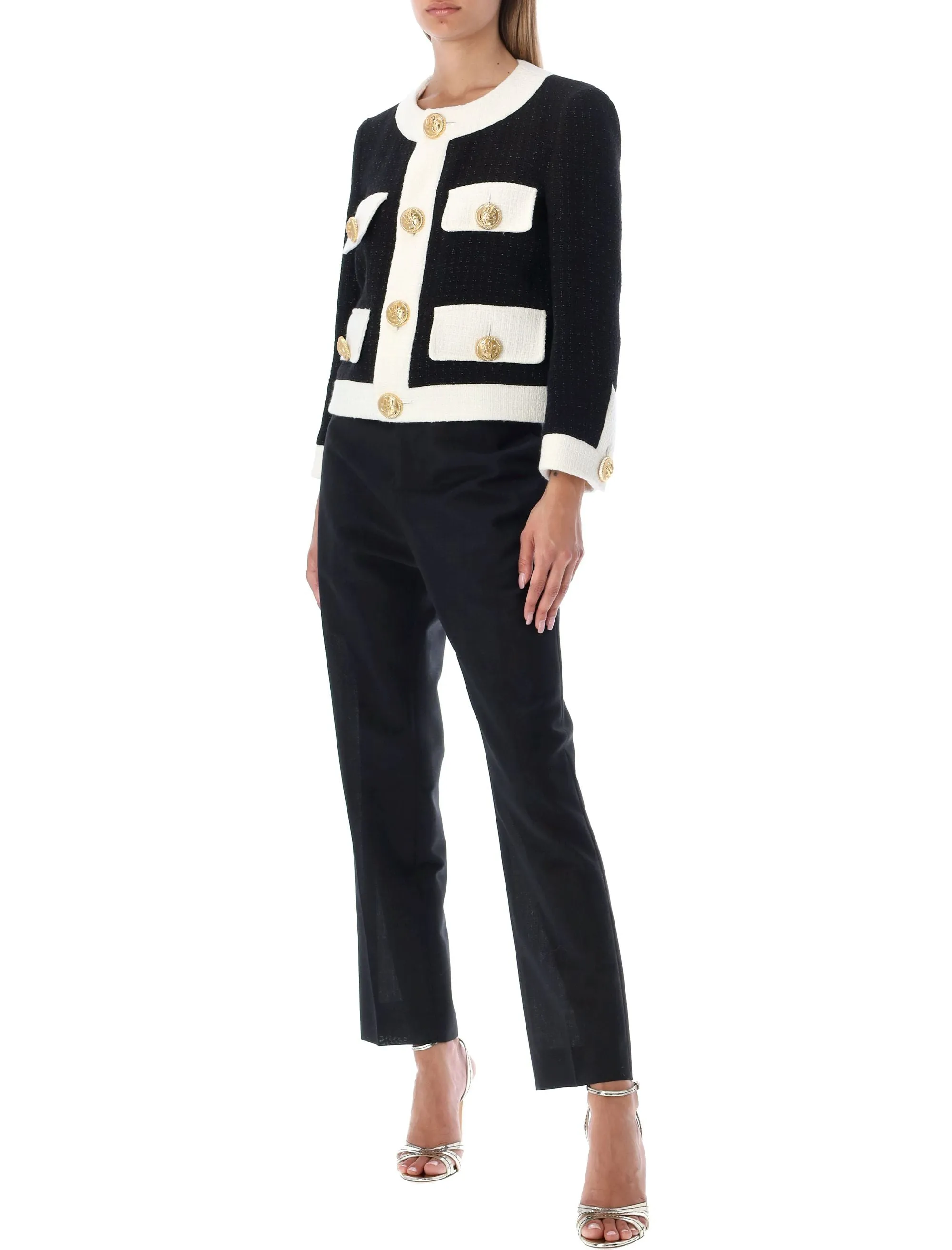 Dsquared2 Tweed Button-Up Boxy Jacket