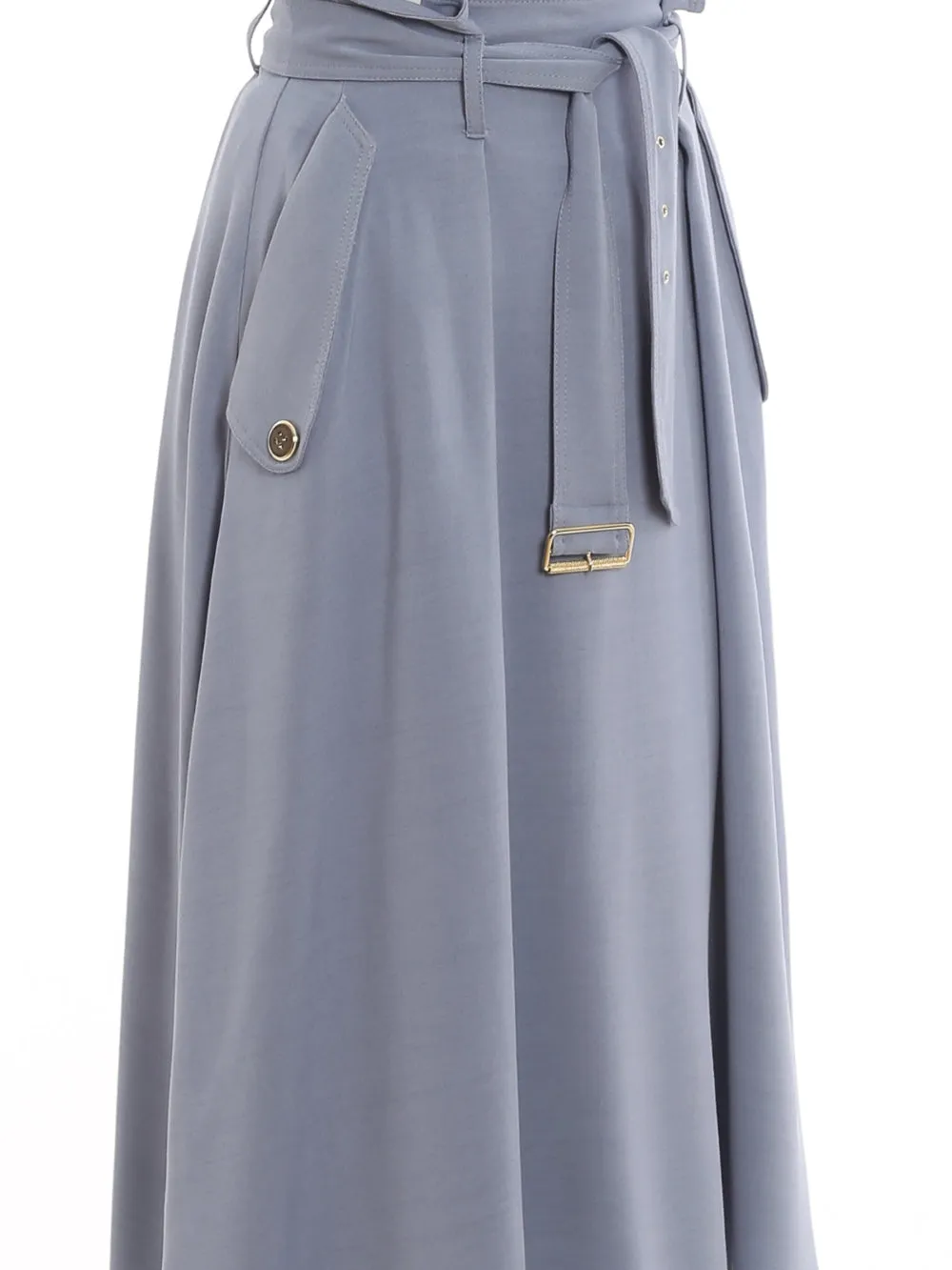 Elisabetta Franchi Belt Waisted Midi Skirt