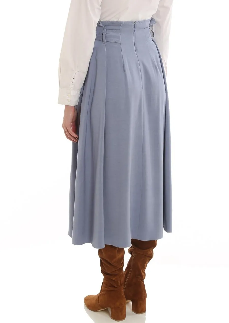 Elisabetta Franchi Belt Waisted Midi Skirt
