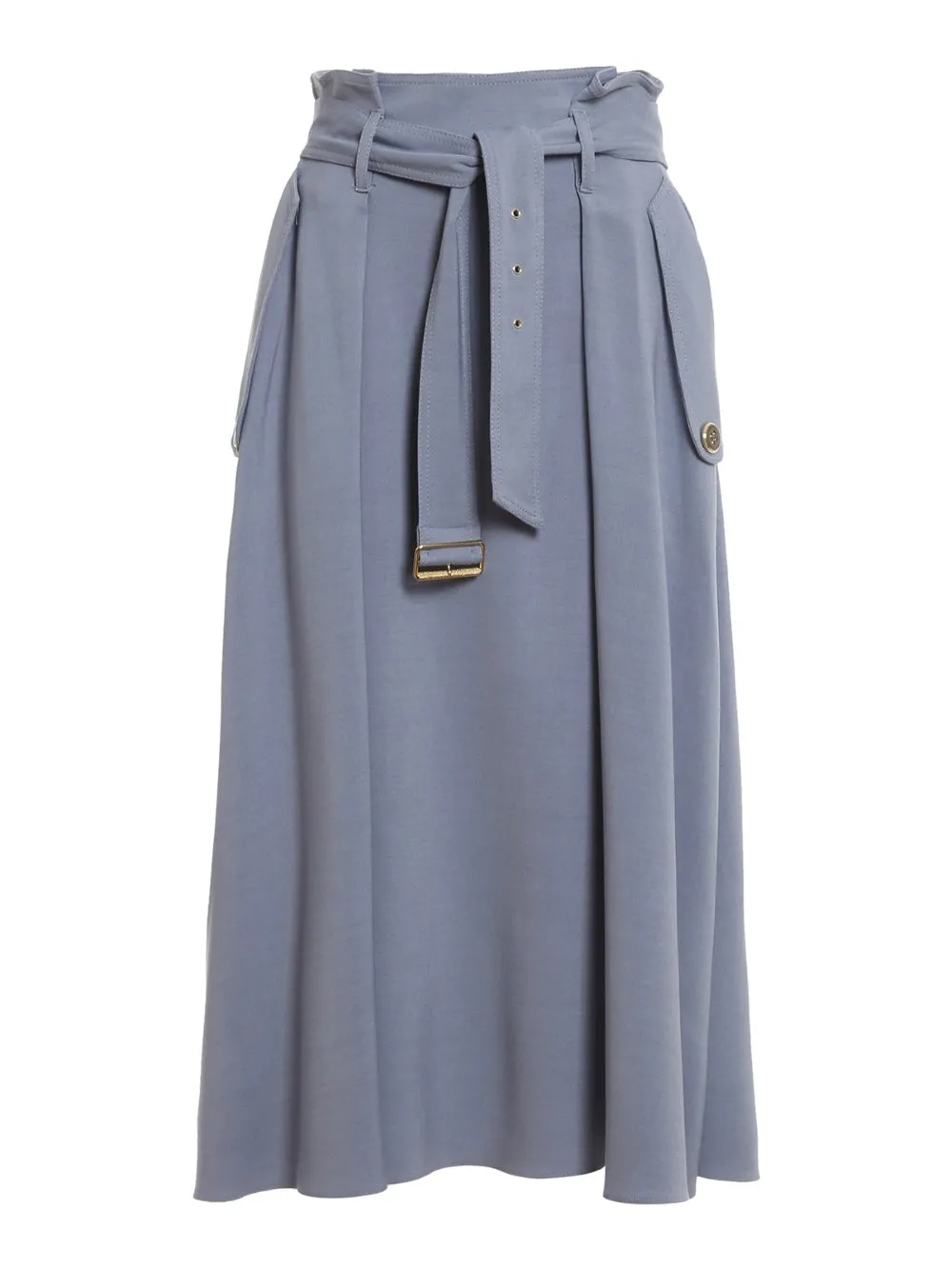 Elisabetta Franchi Belt Waisted Midi Skirt