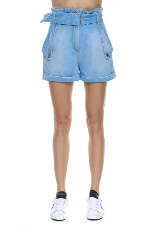 Elisabetta Franchi Button Detailed Belted Shorts