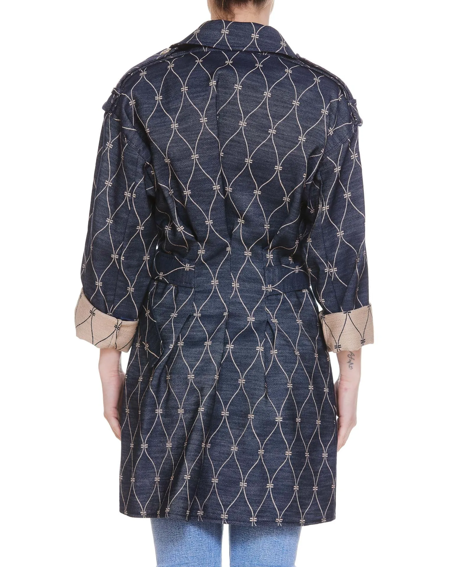 Elisabetta Franchi Double-Breasted Belted Coat