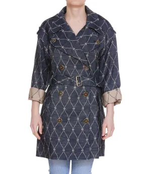 Elisabetta Franchi Double-Breasted Belted Coat
