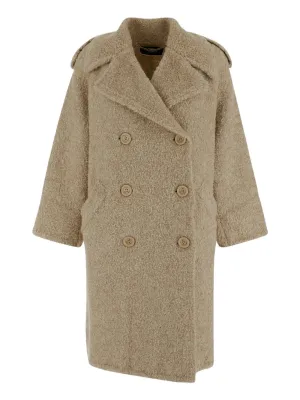 Elisabetta Franchi Double-Breasted Boucl Coat