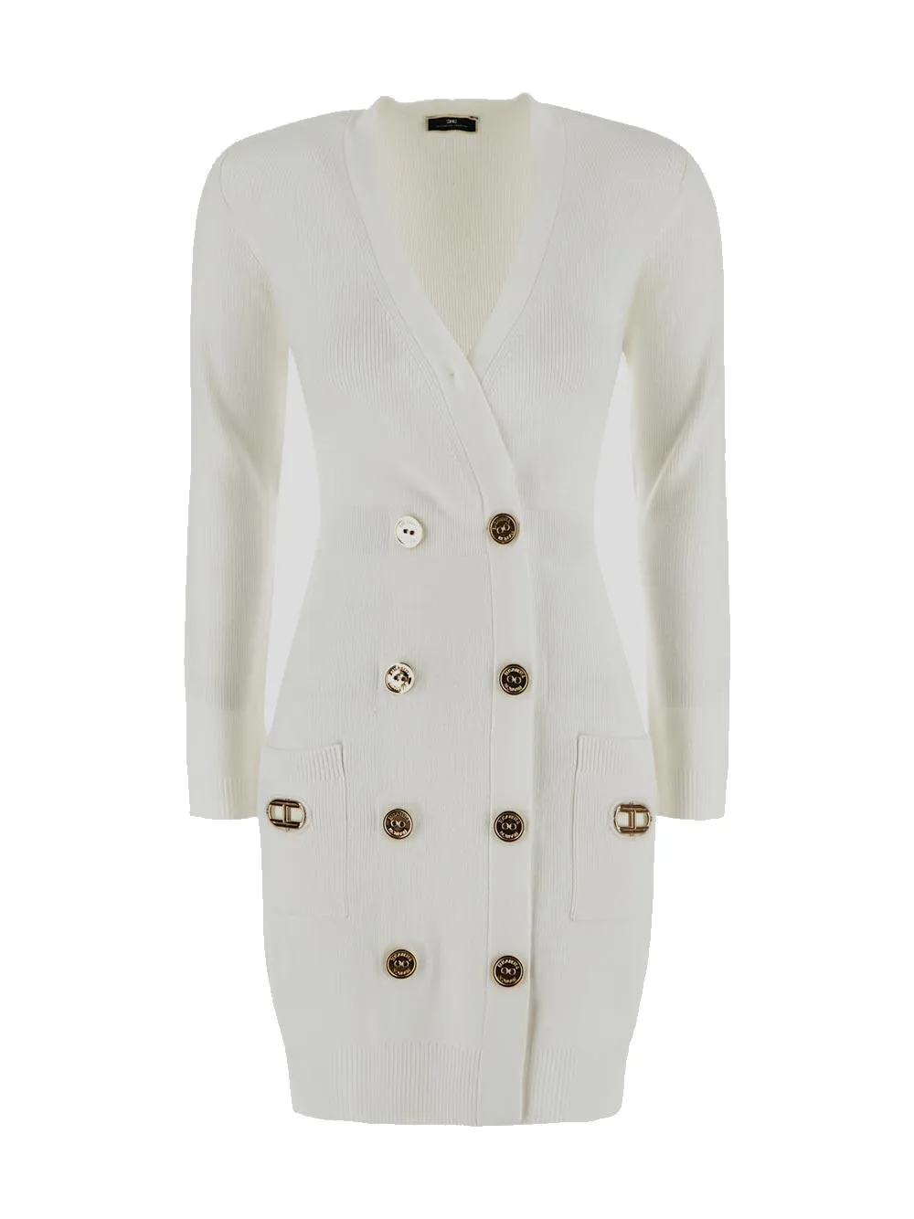 Elisabetta Franchi Double Breasted Knitted Dress