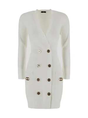 Elisabetta Franchi Double Breasted Knitted Dress