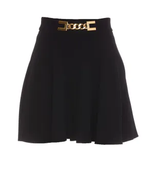 Elisabetta Franchi Logo Charm Detail Mini Skirt