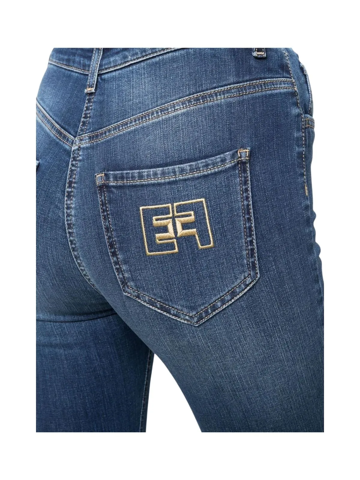 Elisabetta Franchi Logo Embroidered Skinny Jeans