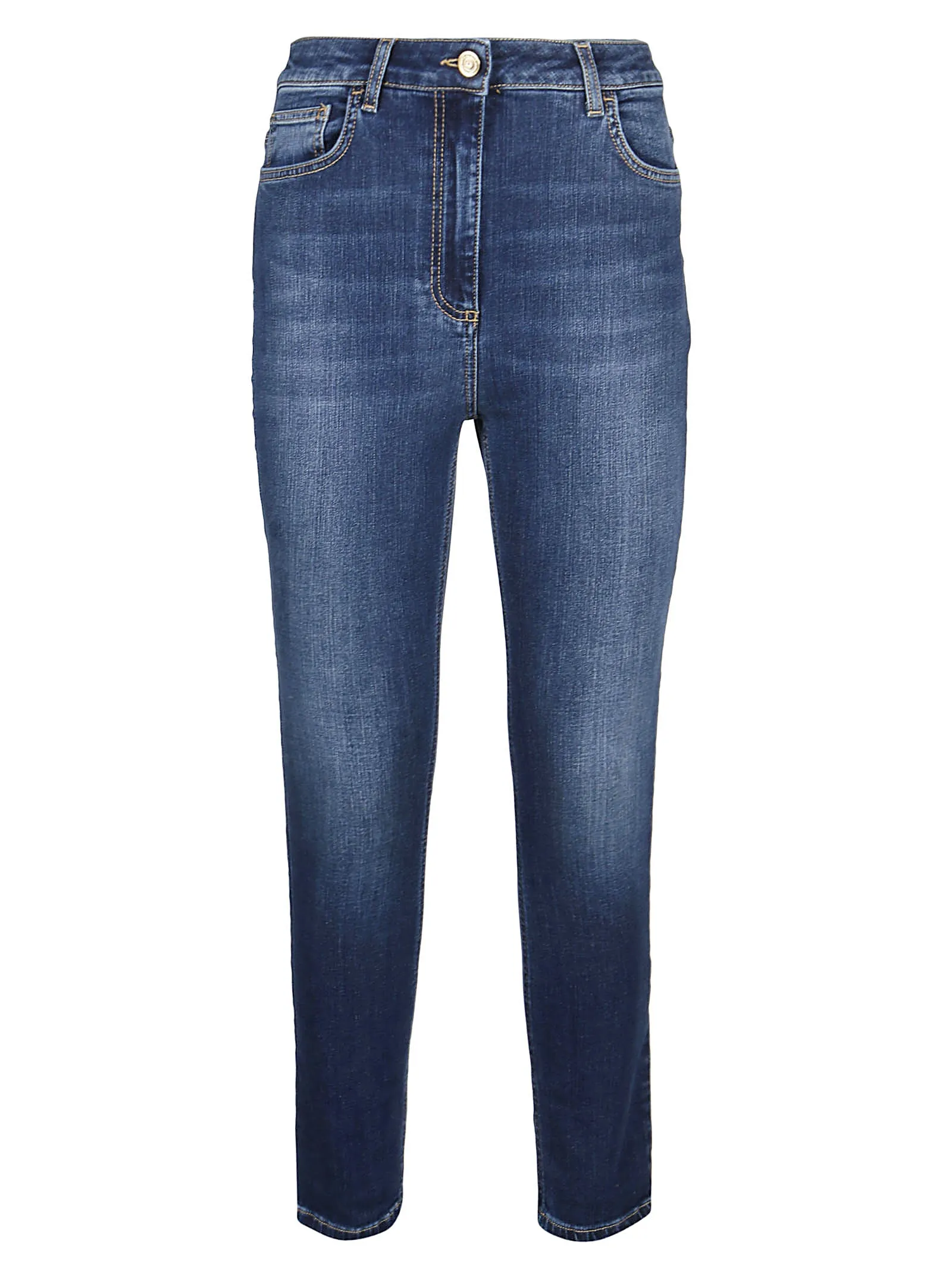 Elisabetta Franchi Logo Embroidered Skinny Jeans