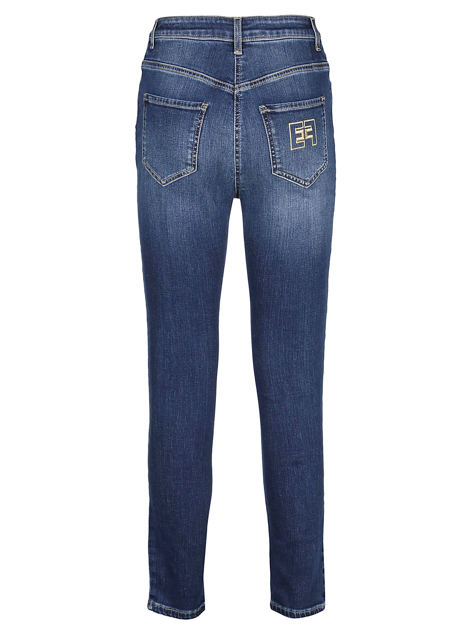 Elisabetta Franchi Logo Embroidered Skinny Jeans