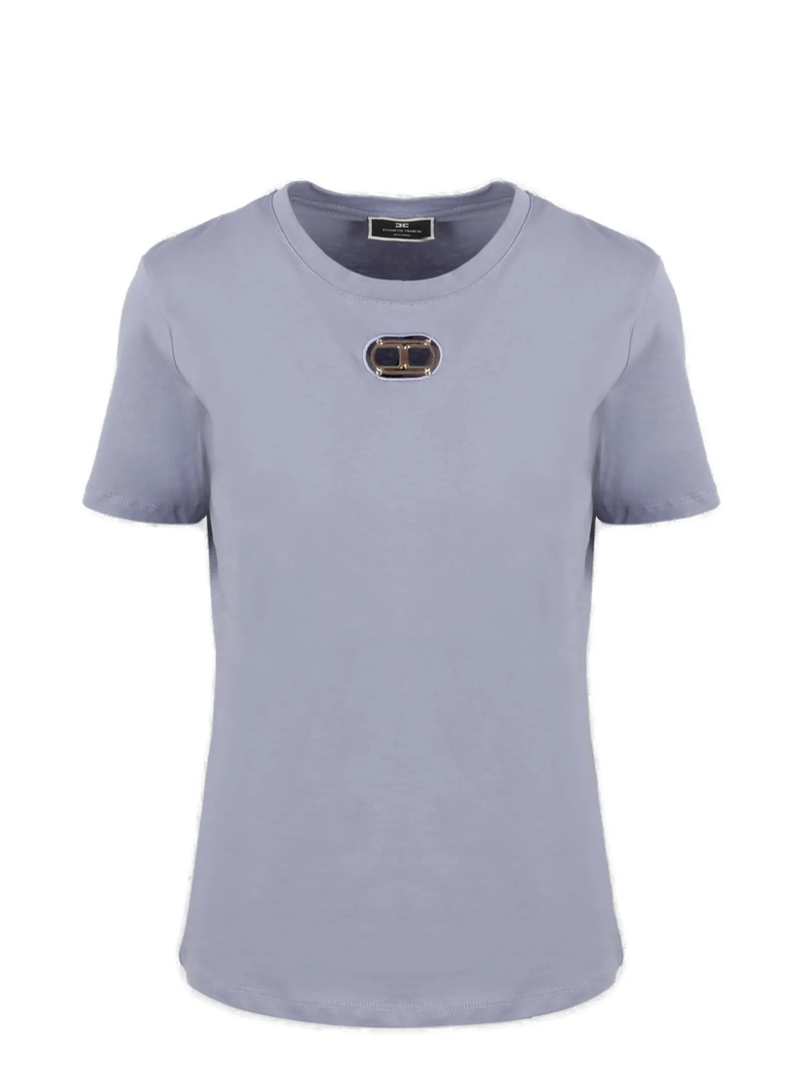 Elisabetta Franchi Logo Plaque Crewneck T-Shirt