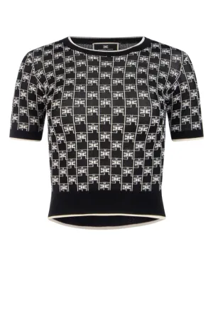 Elisabetta Franchi Two-Toned Knitted Top