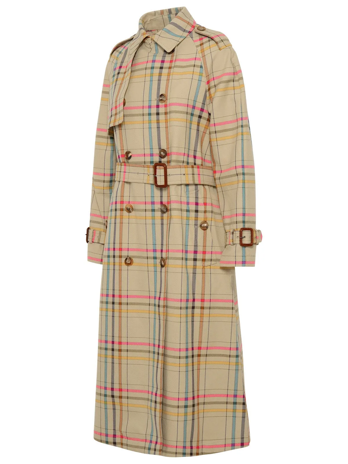 Etro Belted-Waist Checked Trench Coat