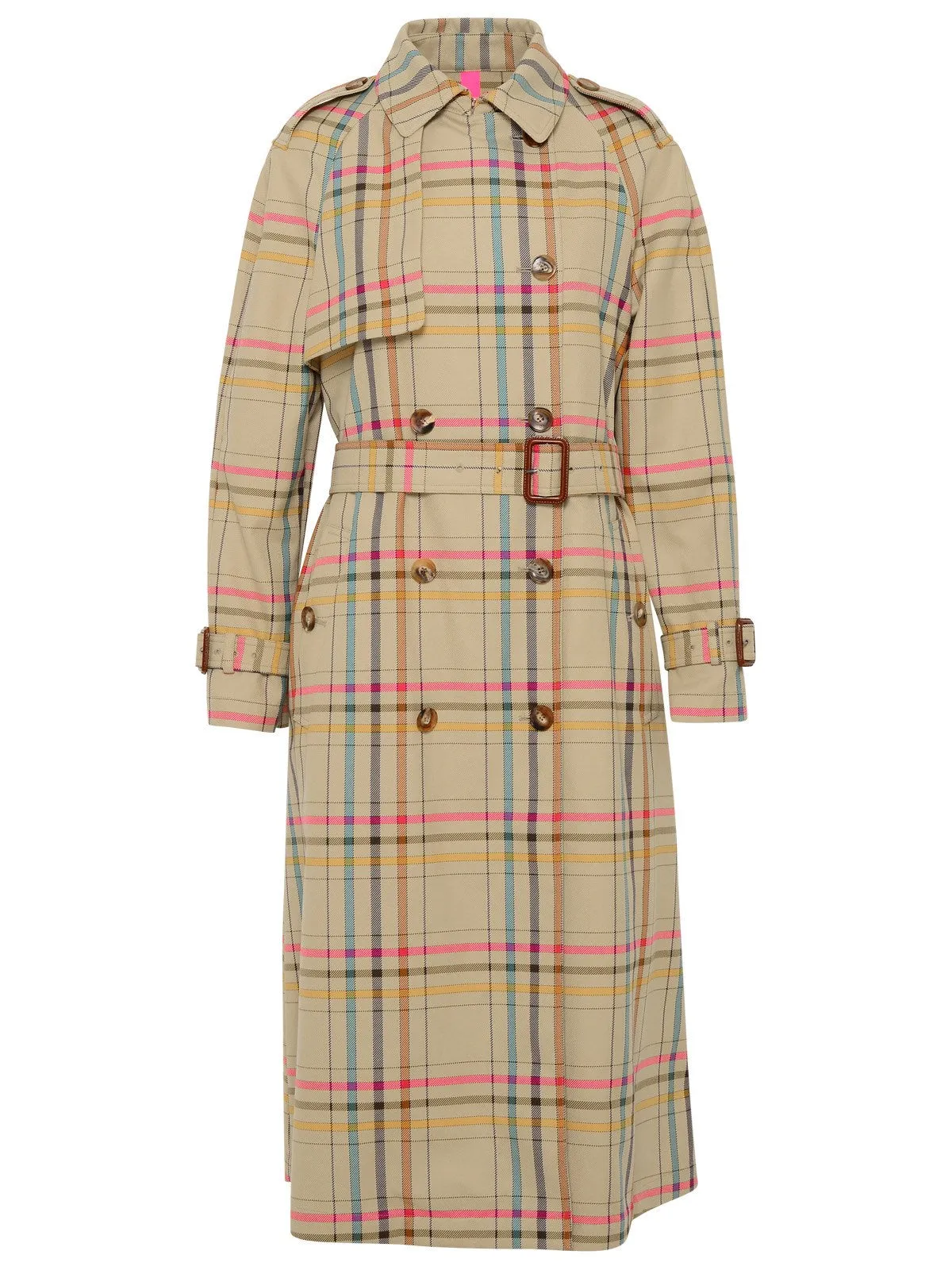 Etro Belted-Waist Checked Trench Coat