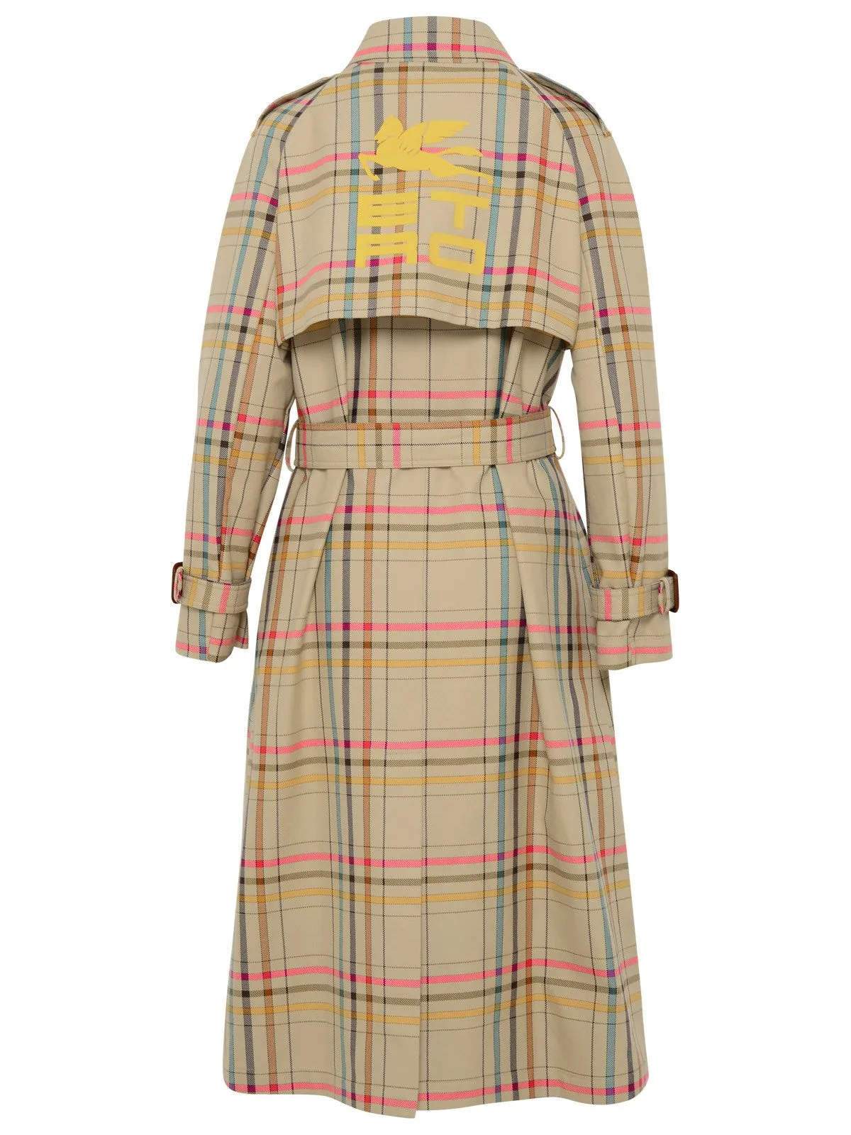 Etro Belted-Waist Checked Trench Coat