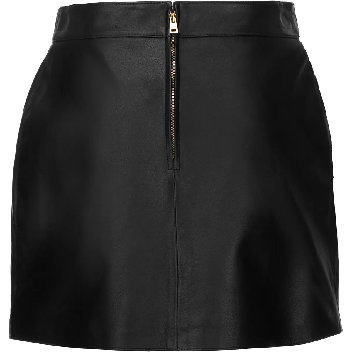 Etro High-Waist Eyelet Detailed Leather Skirt