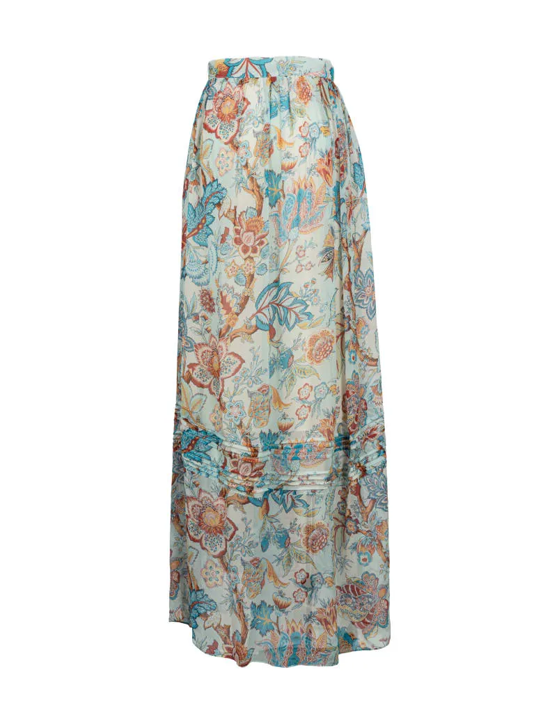 Etro High-Waist Floral Printed Maxi Skirt