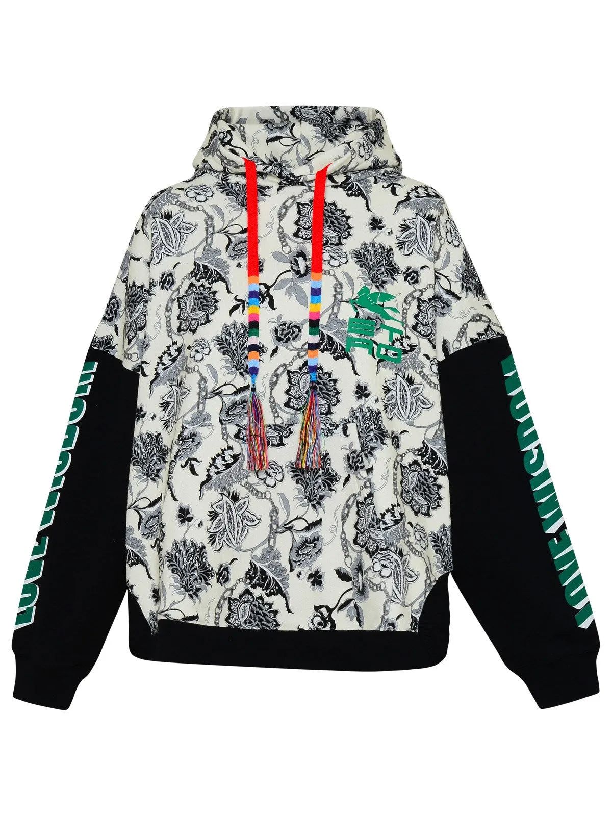 Etro Logo Embroidered Floral Print Panelled Hoodie