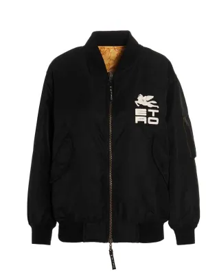 Etro Pattern Embroidered Reversible Bomber Jacket