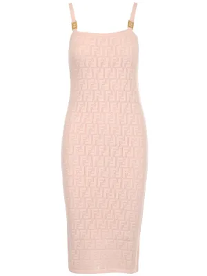 Fendi All-Over FF Motif Midi Dress