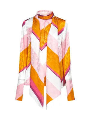 Fendi FF Color-Block Long-Sleeved Shirt