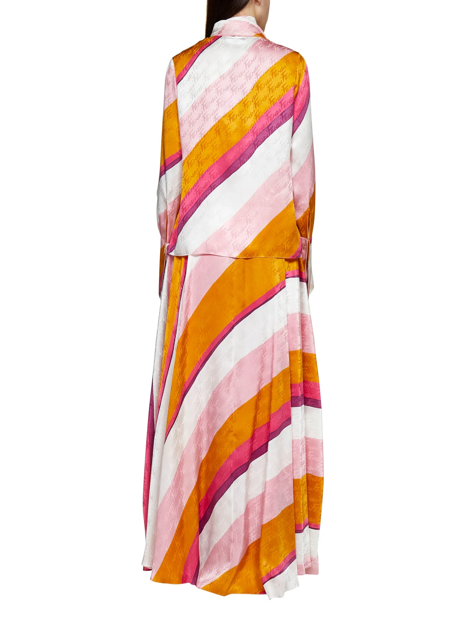 Fendi FF Color-Block Long-Sleeved Shirt