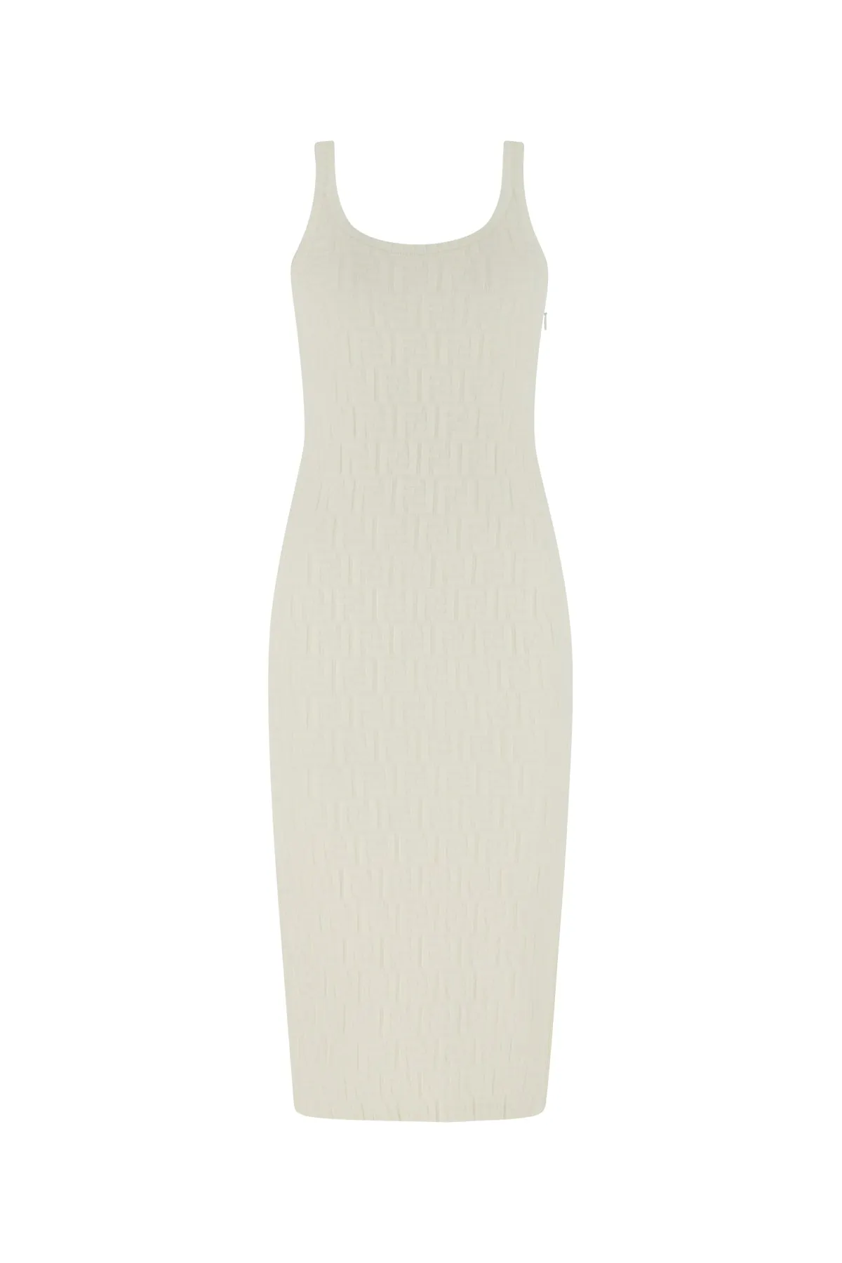 Fendi FF Embossed Sleeveless Midi Dress