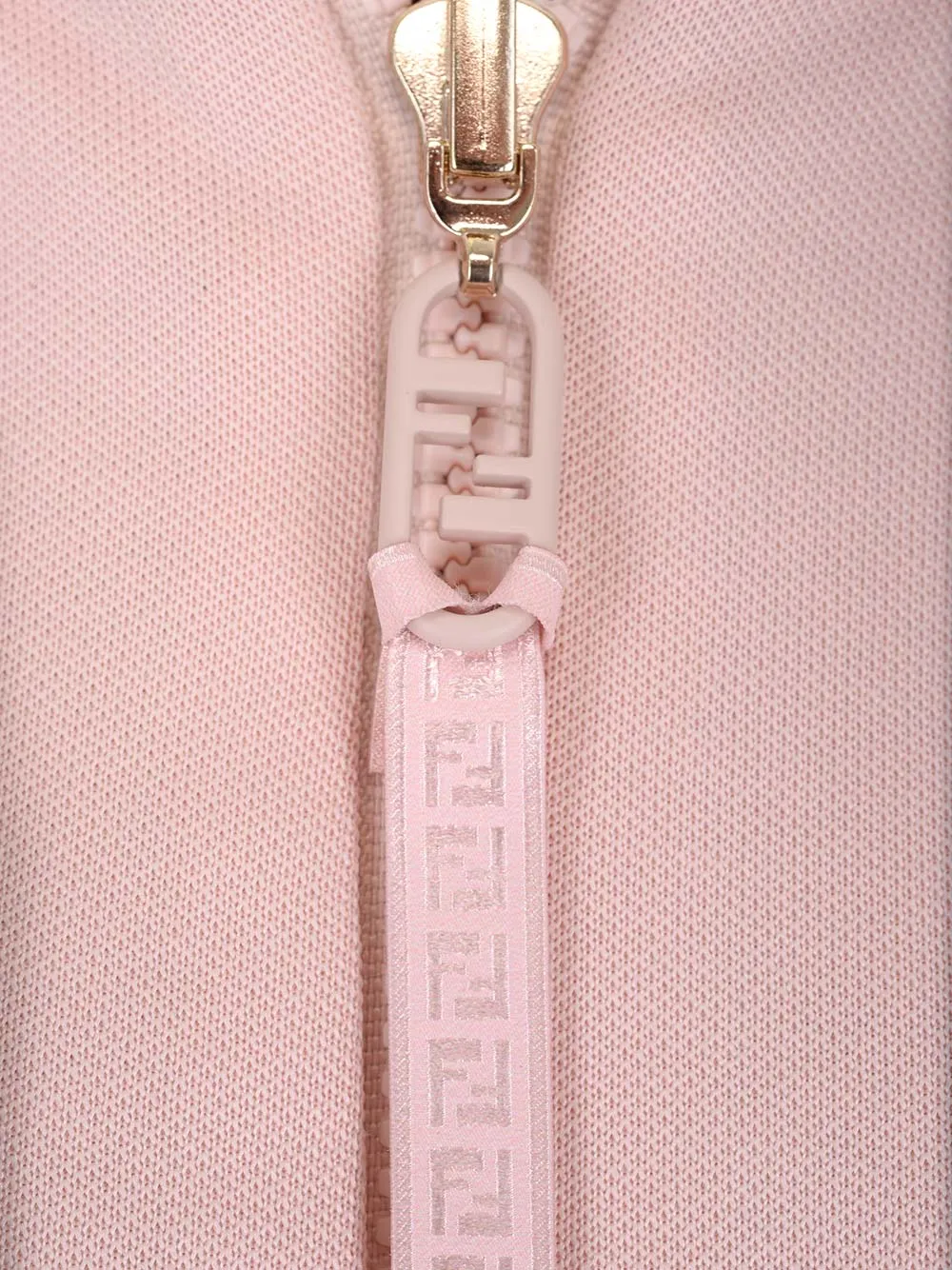 Fendi FF Logo Drawstring Zipped Hoodie