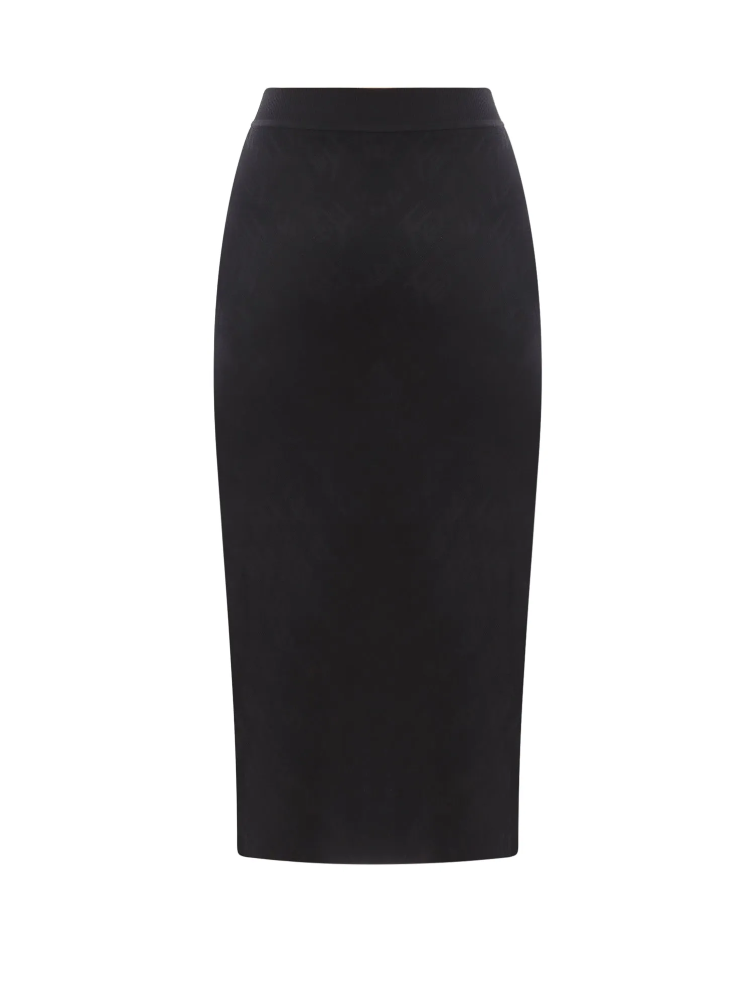 Fendi Logo Jacquard Elastic Waist Skirt