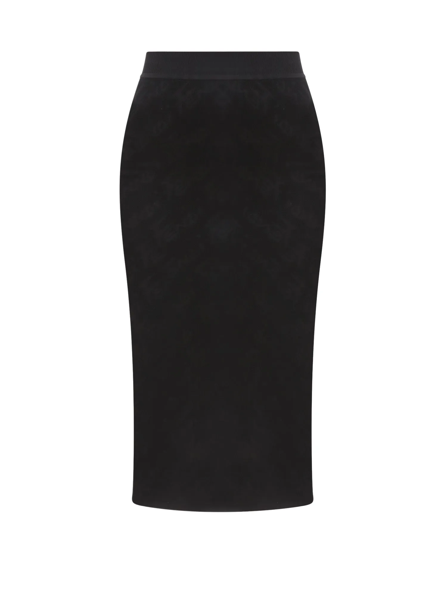 Fendi Logo Jacquard Elastic Waist Skirt