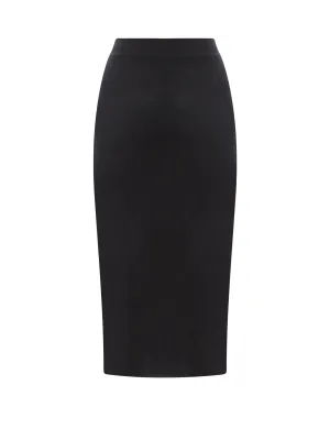 Fendi Logo Jacquard Elastic Waist Skirt