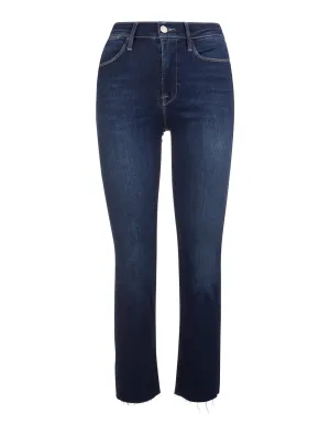 Frame Button Detailed Cropped Skinny Jeans