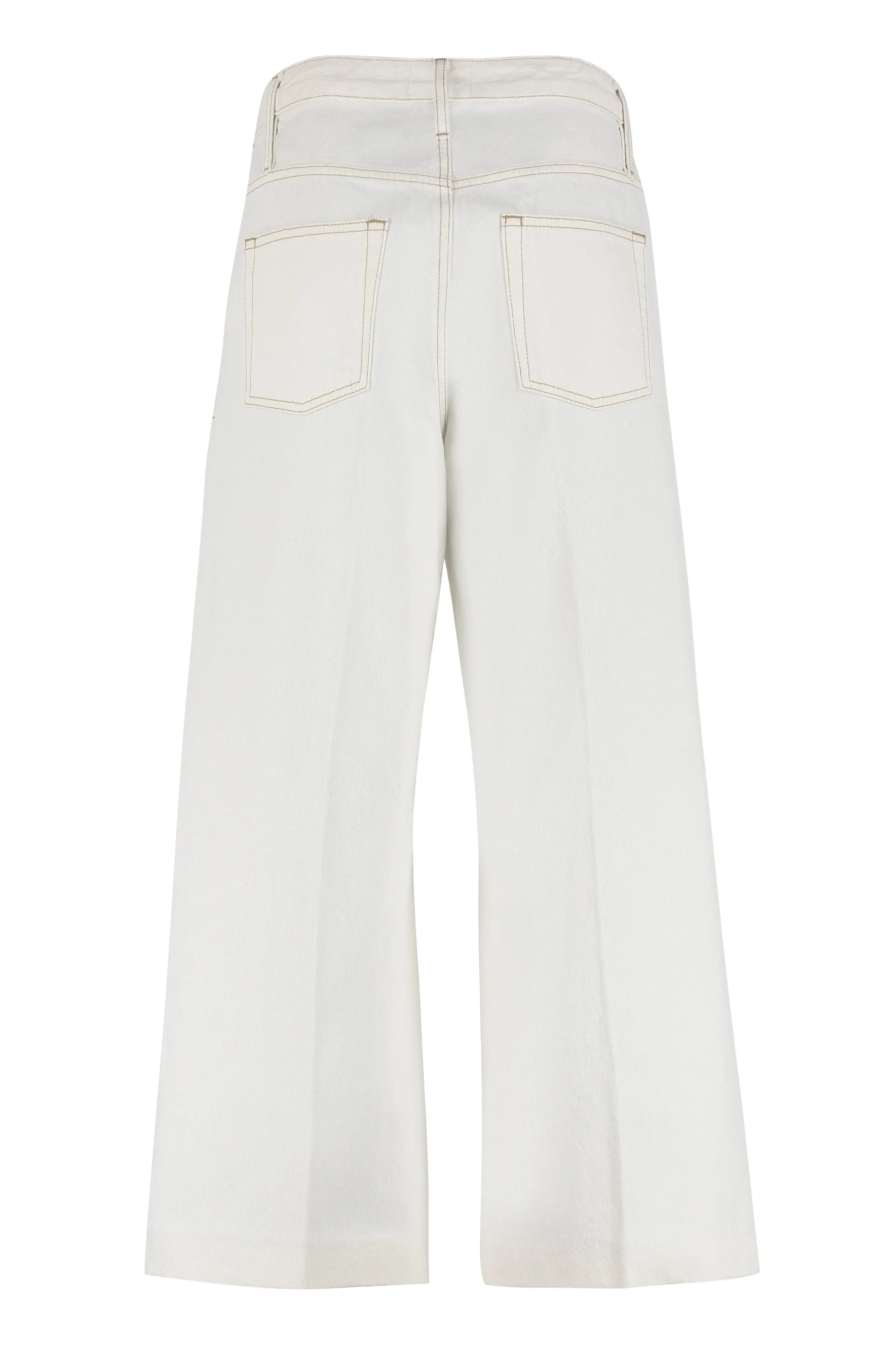 Frame High-Rise Wide Crop Jeans