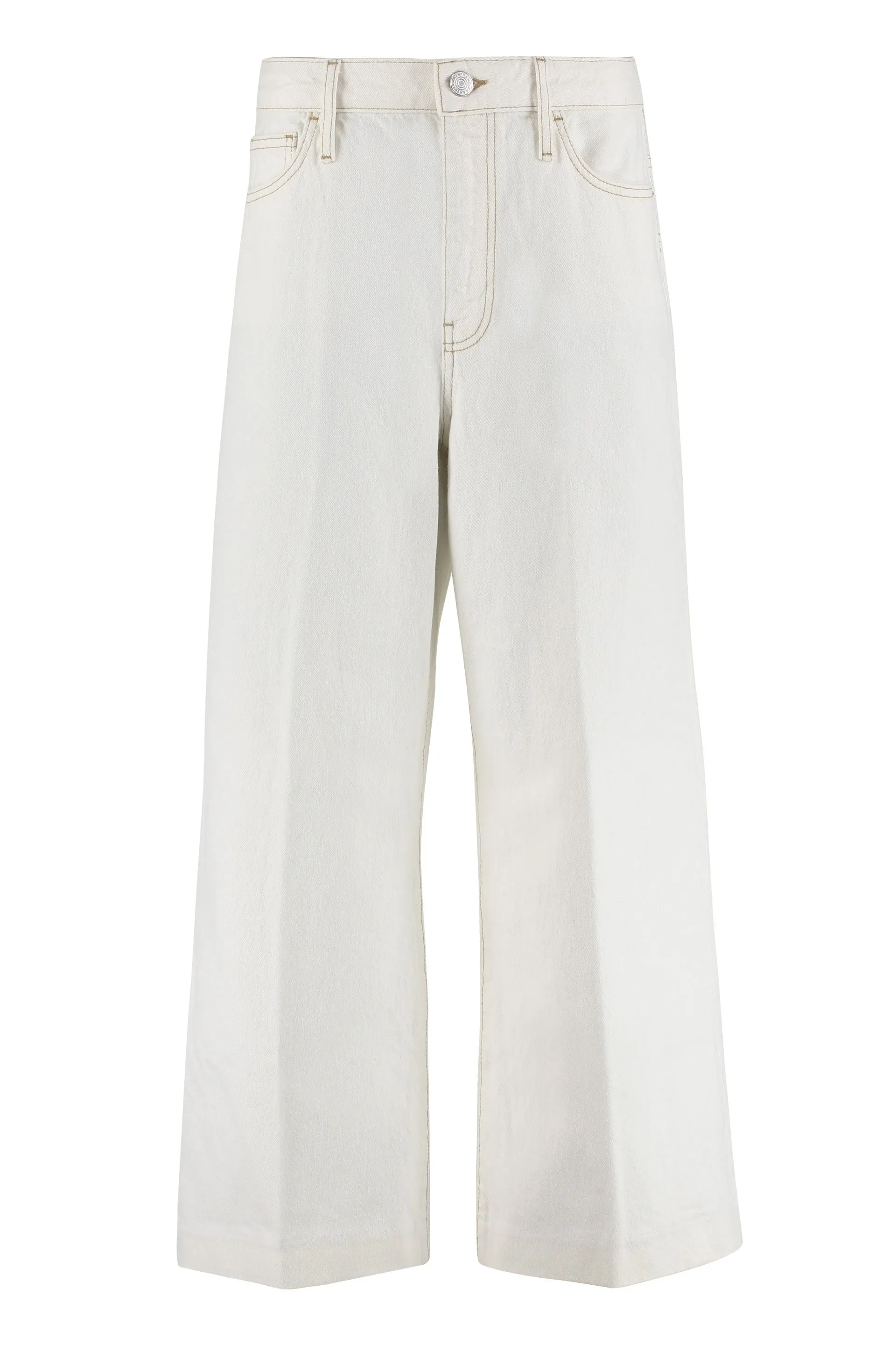 Frame High-Rise Wide Crop Jeans