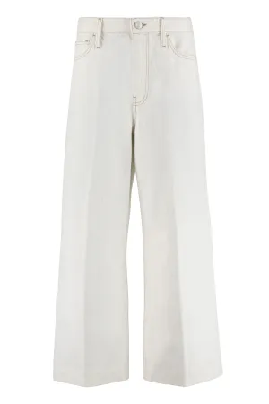 Frame High-Rise Wide Crop Jeans