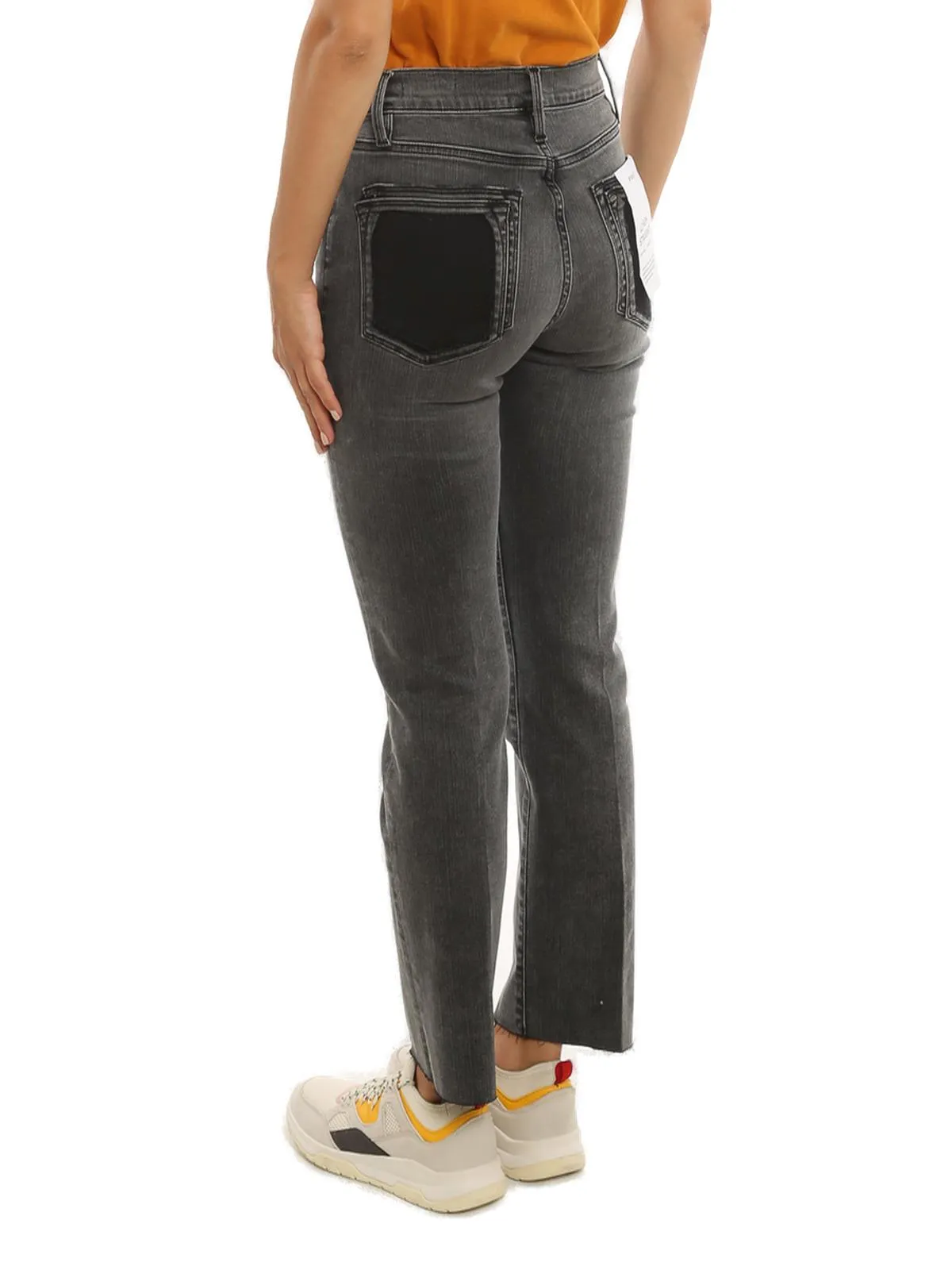 Frame High-Waisted Faded Cropped Jeans