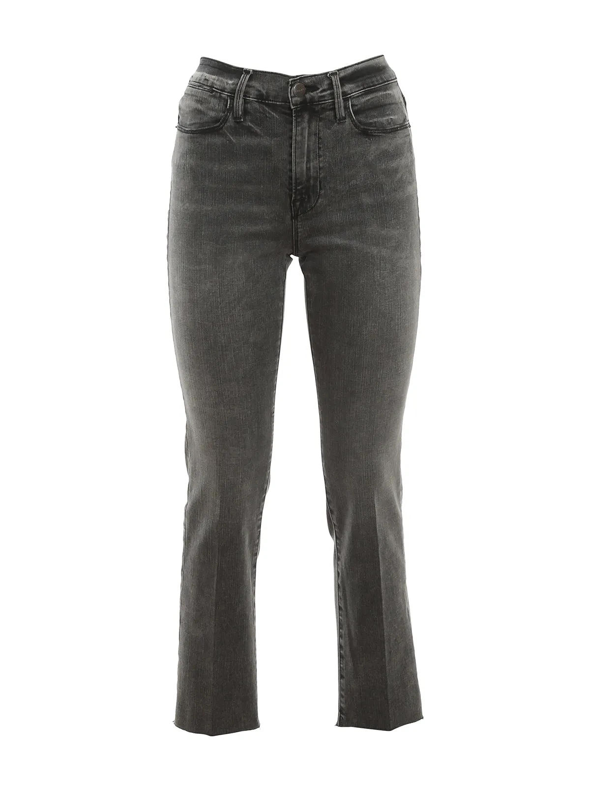 Frame High-Waisted Faded Cropped Jeans