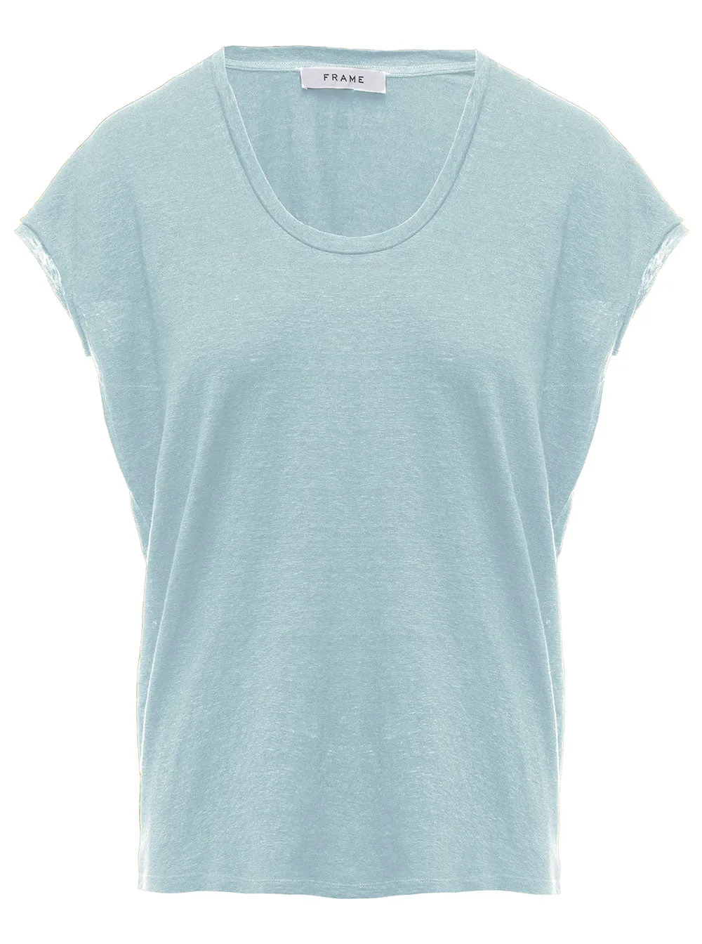 Frame Scoop-Neck Short Sleeved T-Shirt