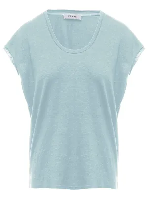 Frame Scoop-Neck Short Sleeved T-Shirt