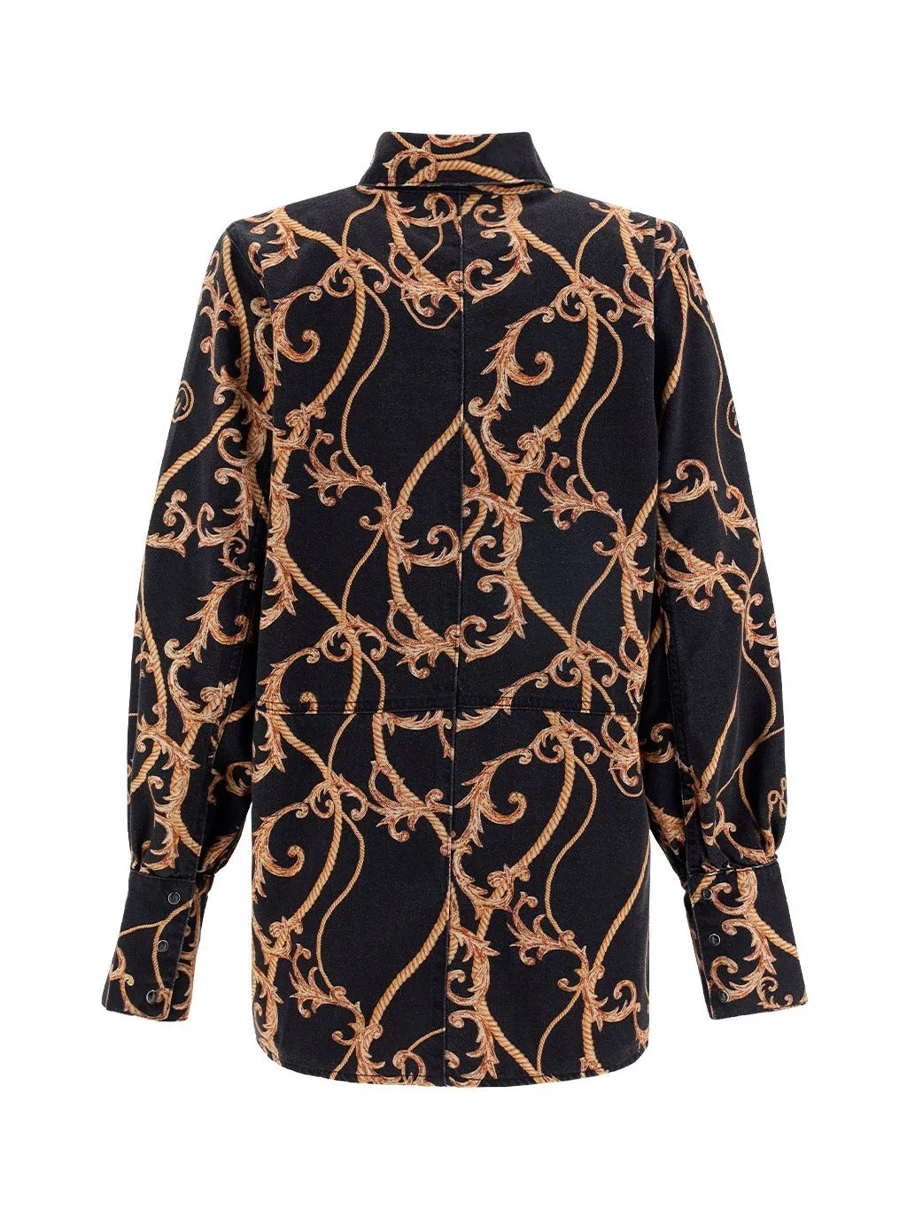 Ganni Baroque Print Long-Sleeved Shirt