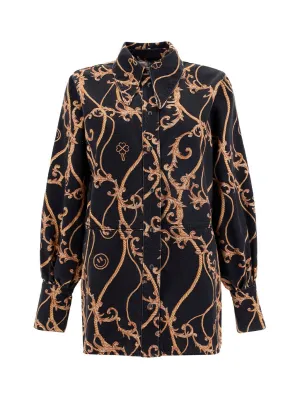 Ganni Baroque Print Long-Sleeved Shirt