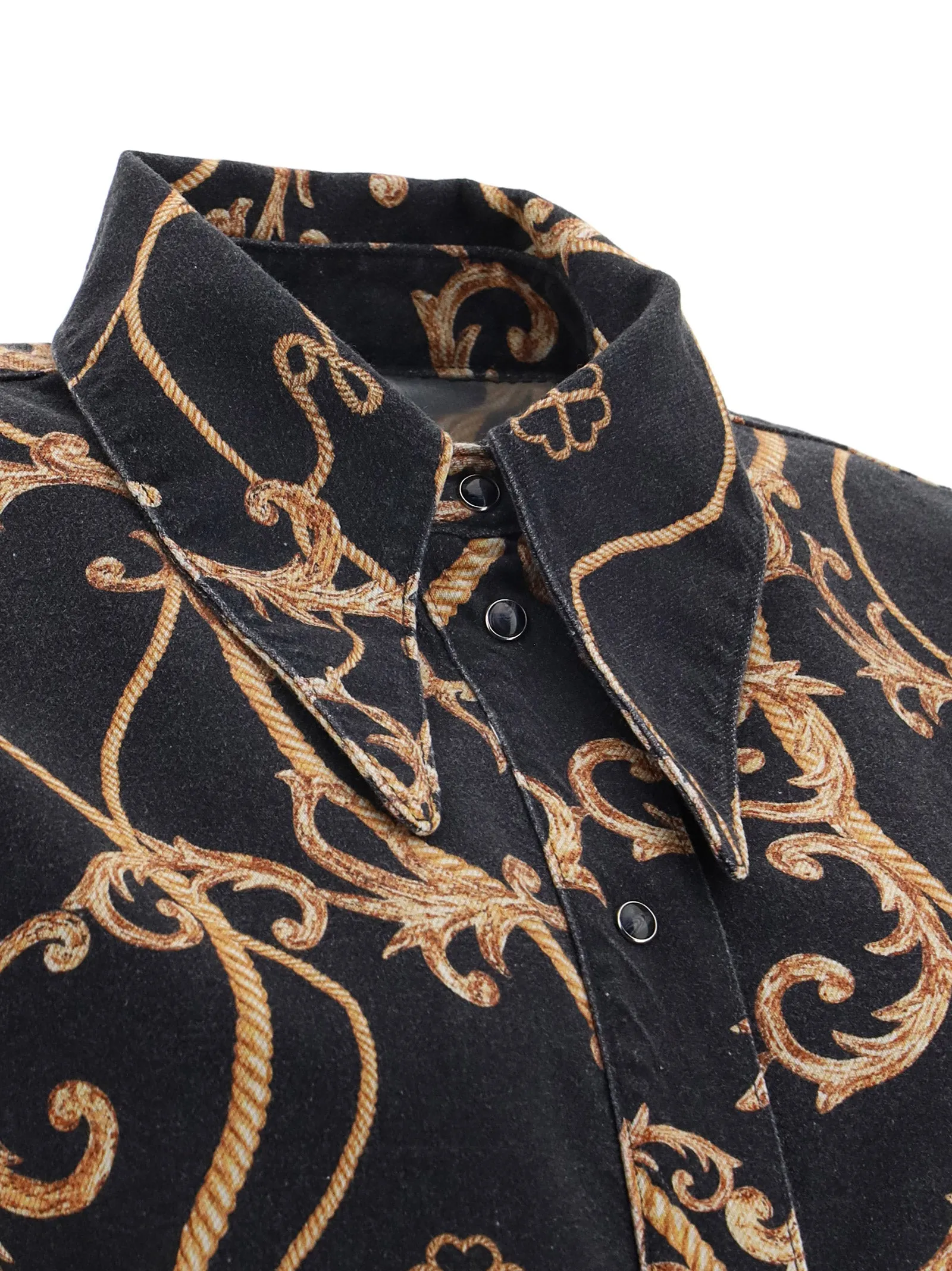 Ganni Baroque Print Long-Sleeved Shirt
