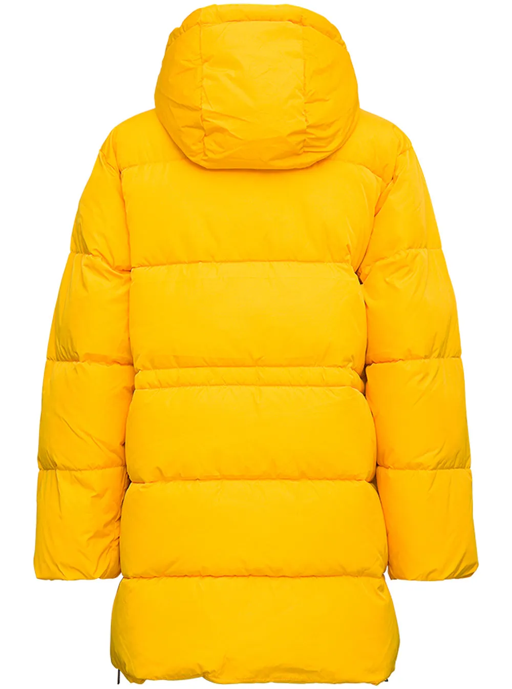 Ganni Logo Print Hooded Puffer Coat