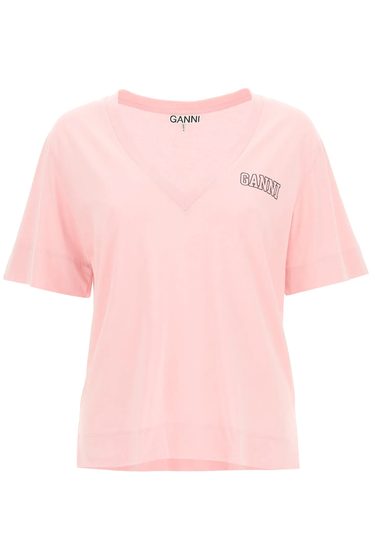Ganni Software Jersey V-Neck T-Shirt