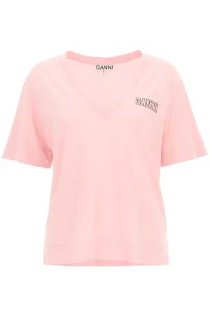 Ganni Software Jersey V-Neck T-Shirt