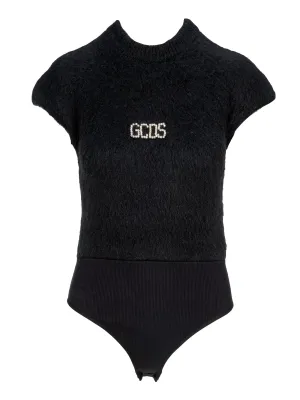 GCDS Logo Detailed Crewneck Knitted Top