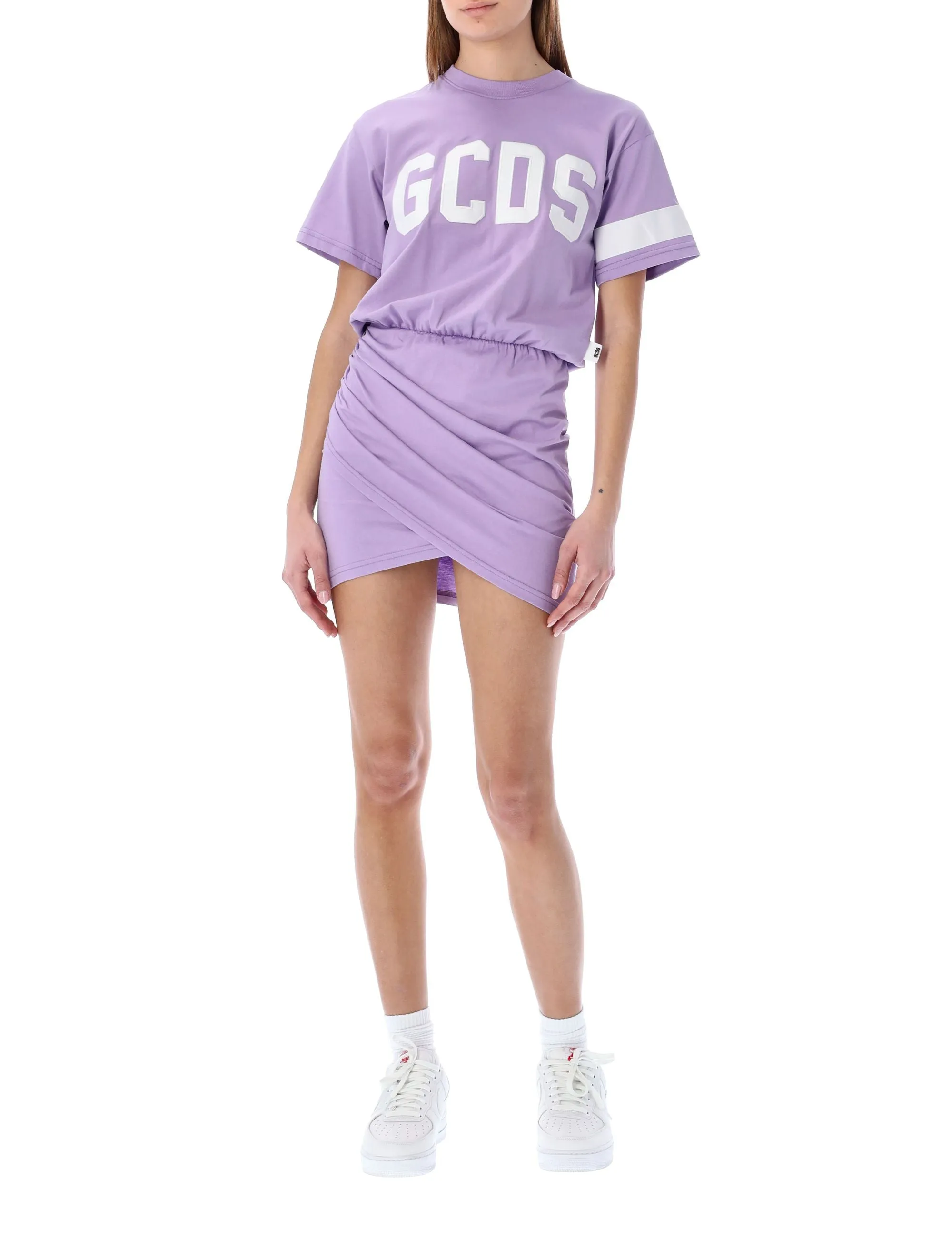 GCDS Logo Printed Crewneck T-Shirt Dress